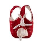 もったいない！コレクションNo96　ミニミニ！ペットみたいに可愛いバッグ ウサギの着せ替え人形付き・赤