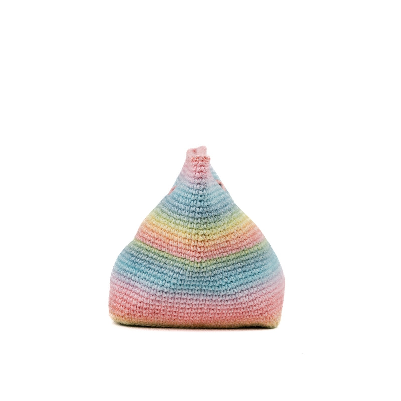 Peace Piece 幸せのカケラ、カシミアの手編みミニ・ニットバッグ　no.34