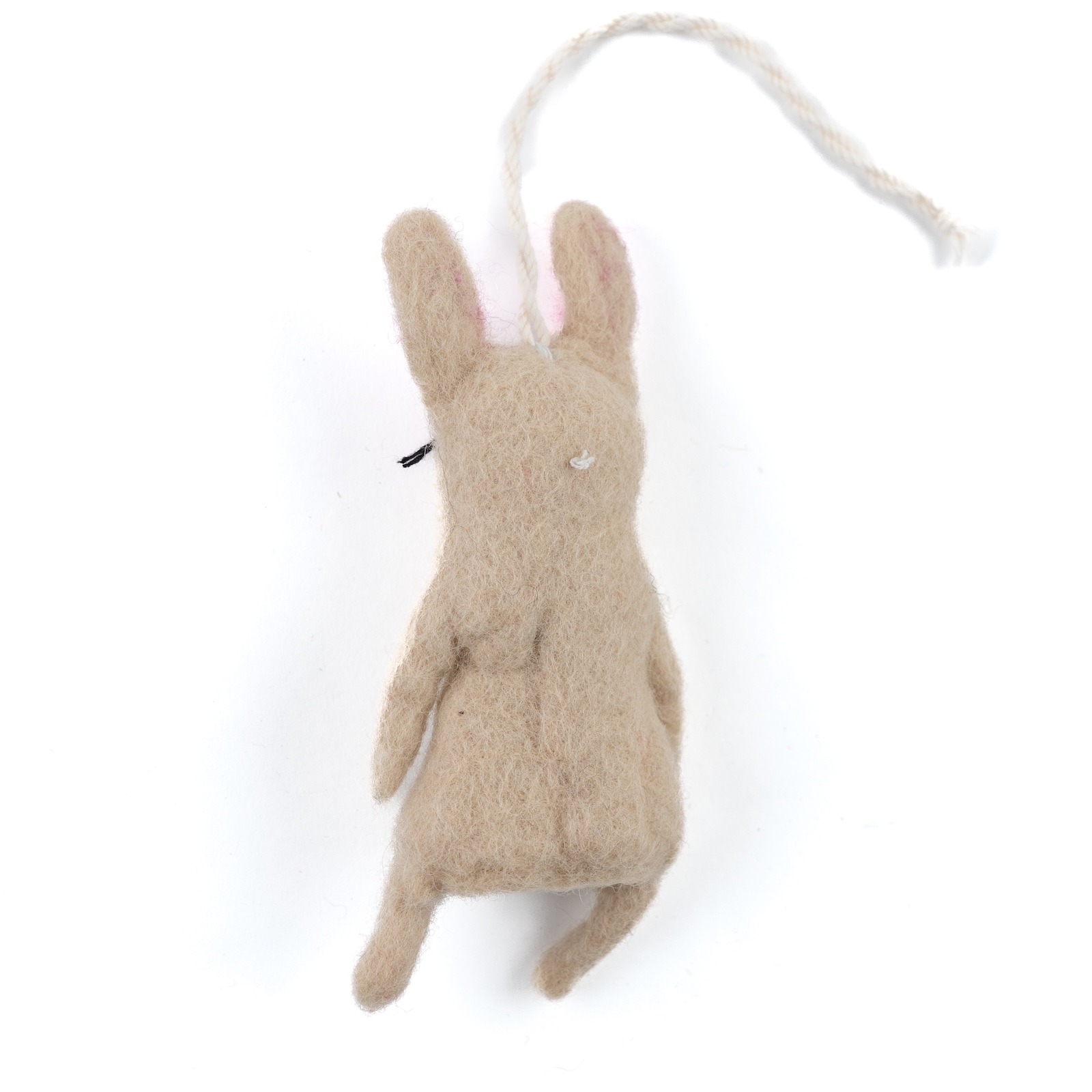 モンゴルから羊毛フェルト人形  No.08  指人形ねずみ