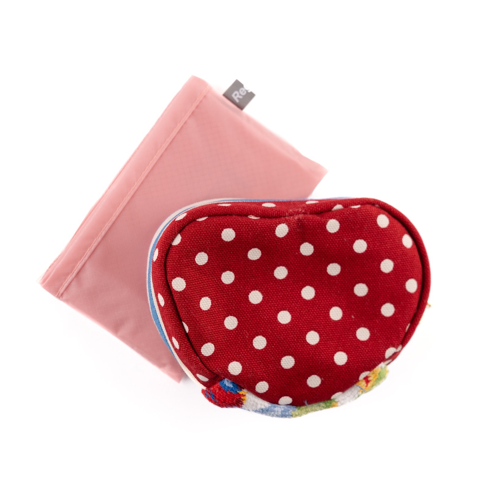 もったいない！コレクションNo83　エコバッグポーチのバッグチャーム・ハート