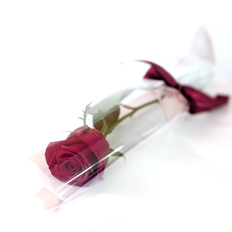 バラ１輪ブーケ（生花）