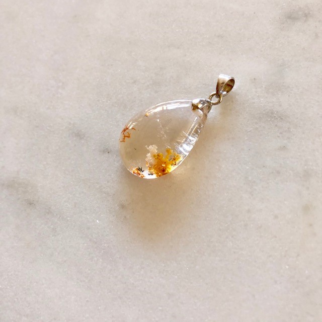 m様 ピーチオレンジガーデンクォーツ ネックレス 50cm 元の価格