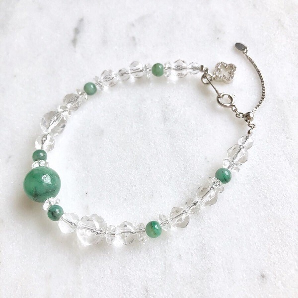 美石】エメラルド×水晶 ブレスレット | プレミアム会員限定ページ  