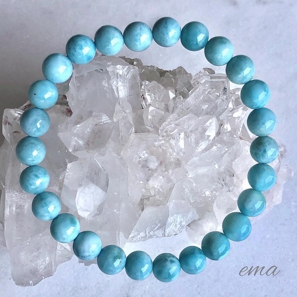 みゅんさん専用！超高品質‼️鑑別書つき！ラリマーブレスレット！！ ドミニカ共和国産 ラリマー ブレスレット 【宝石鑑別書付き