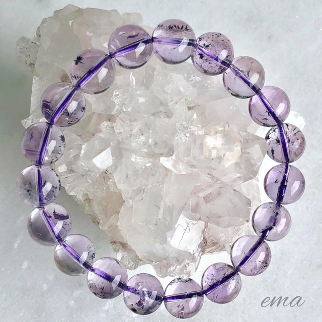 ロマネサイトインアメジスト　10mm 天然石 1点物】最高SA級数量限定！ ロマネサイトインアメジスト 10mm