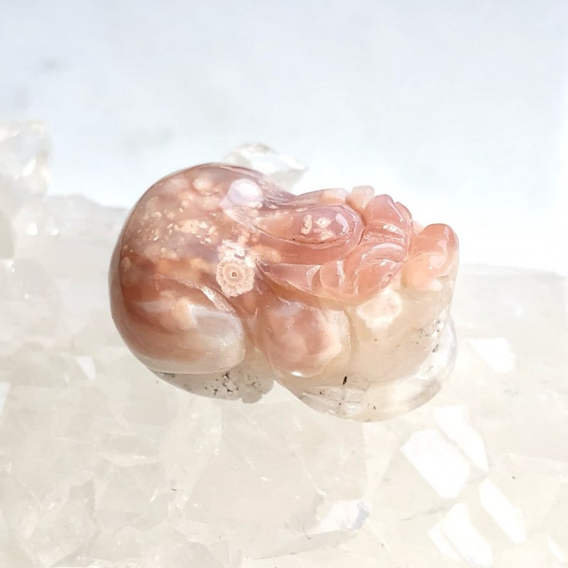 高品質 桜瑪瑙 貔貅 フラワーアゲート フラワーアゲート ハート3＊桜瑪瑙＊天然石インテリア