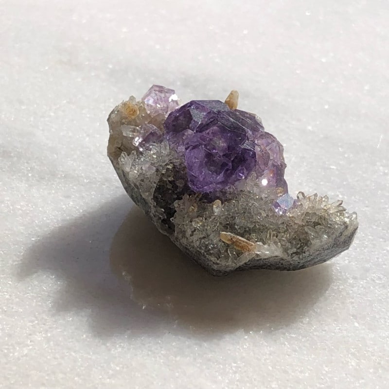 美品✨オハエラ鉱山産 フローライト母岩付き結晶原石 メキシコ・オハエラ鉱山産フローライト原石（アウリカルサイト