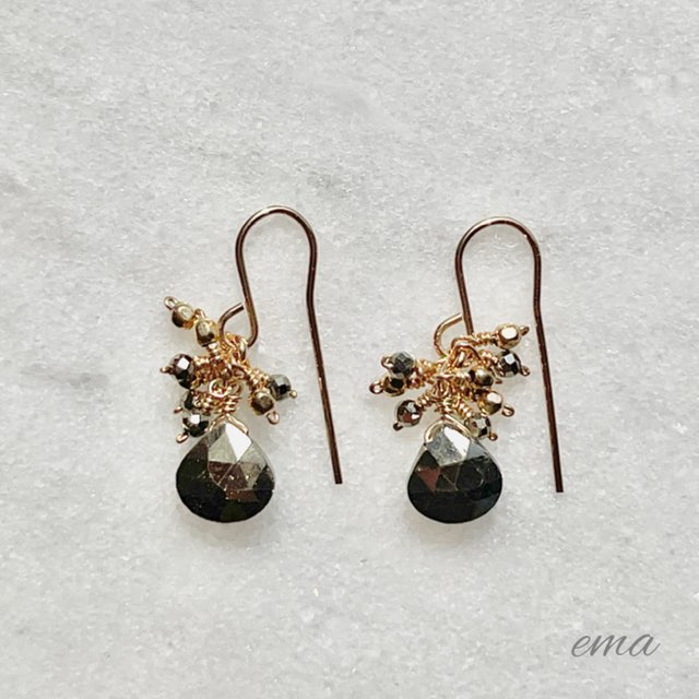 超美石】パイライト ピアス （14ゴールドフィルド製
