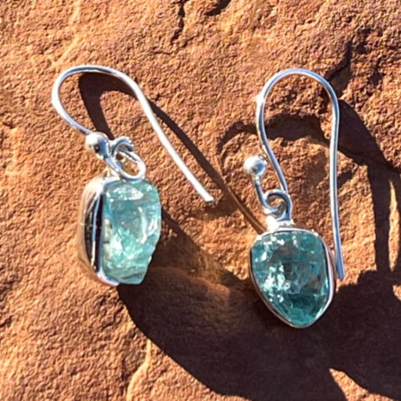 agete フラットストーンアマゾナイトピアス　ブルー アマゾナイト ストーン ピアス イヤリング Amazonite Stone