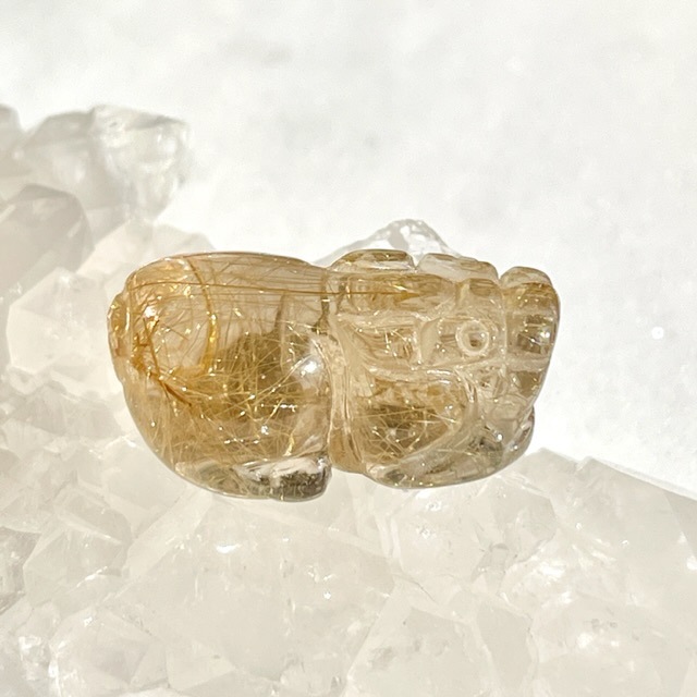 パワーストーン タイチンルチルのひきゅう 楽天市場】ルチルクォーツ 貔貅 ヒキュウ デザインブレスレット