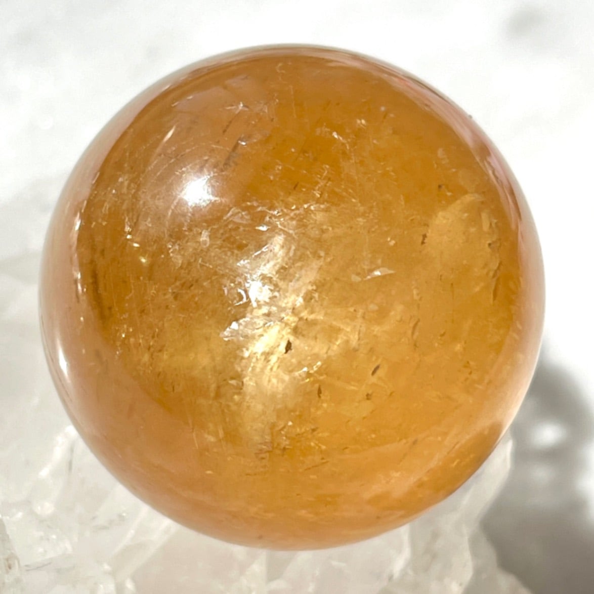 ★ご確認用★つやつや丸玉【ゴールデンカルサイト】❤️ 楽天市場】大玉 ゴールデンカルサイト丸玉 48.5mm 161.3g 天然石・置物