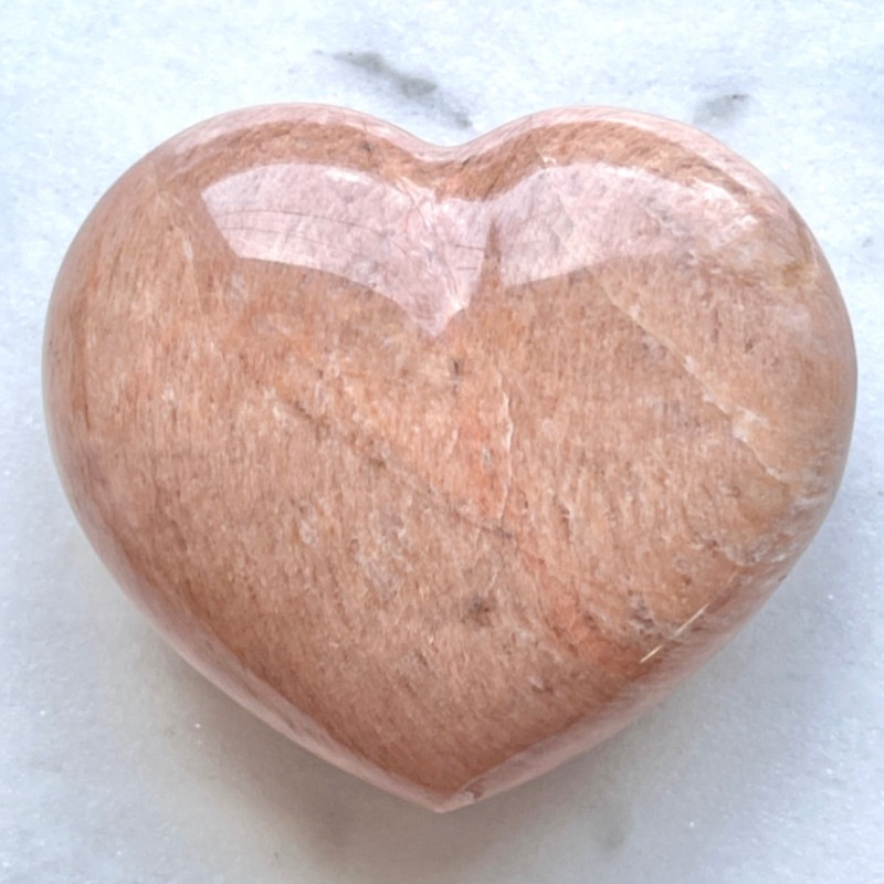高品質 ピーチサンムーンストーンハート♡No.2237 レア】【超美石