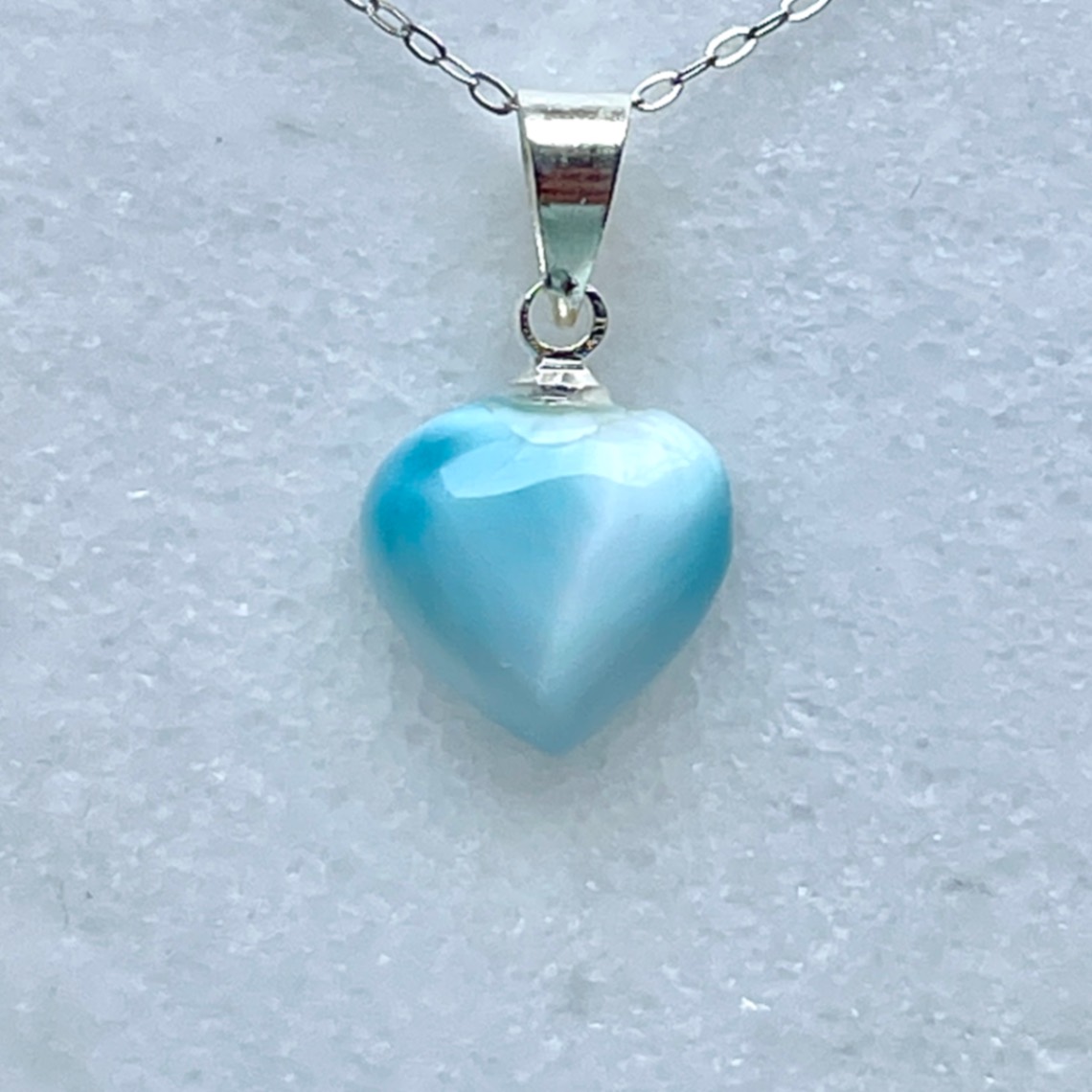 ☆ラリマー ブルーペクトライト ドミニカ共和国産 ハート ペンダント