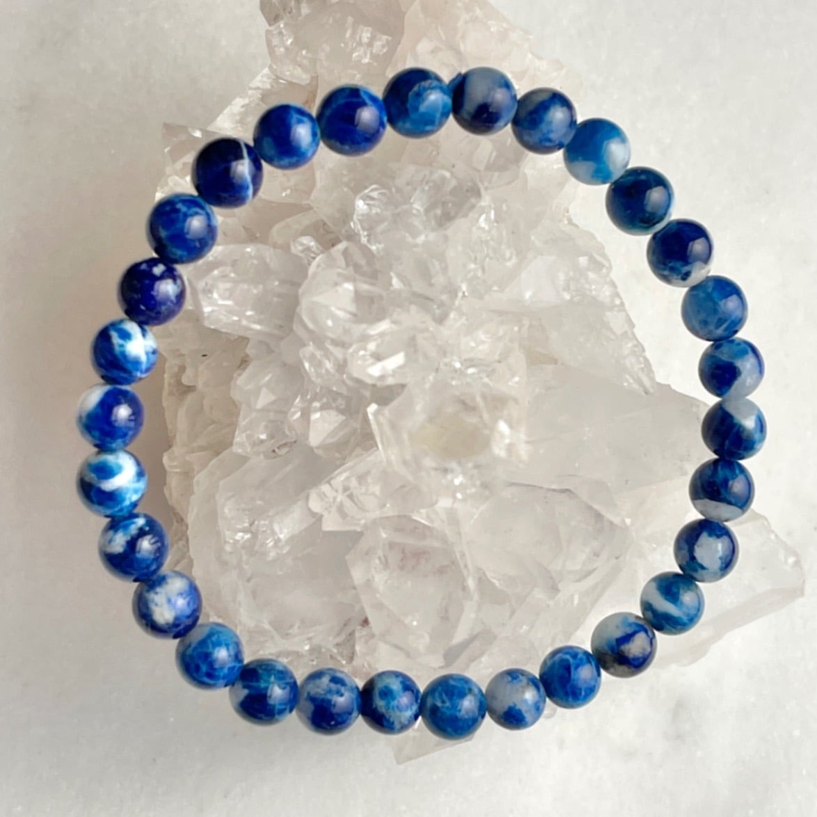 マトリクスラズライト　ブレスレット 希少] マトリクス・ラズライト ブレスレット 6mm #NK169