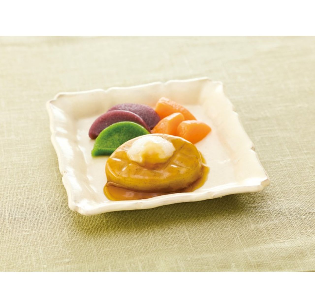 やさしいハンバーグ やさしいおかず みためがハンバーグ [120g(3個入)P] | 介護用食品,舌で