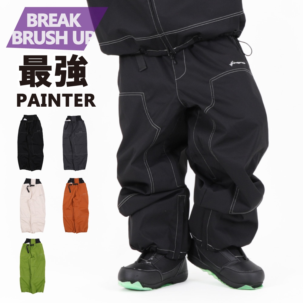 ハイマスマニア　ブラック スノーボードパンツ Painter Pants/ペインターパンツ snj-463 | - SNOW WEAR BOTTOM