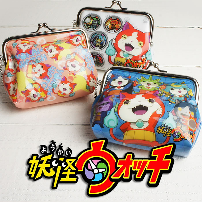妖怪ウォッチ のプリント柄 子供用かわいいがま口財布 コインケース 小銭入れ Mサイズ E Mono イーモノ