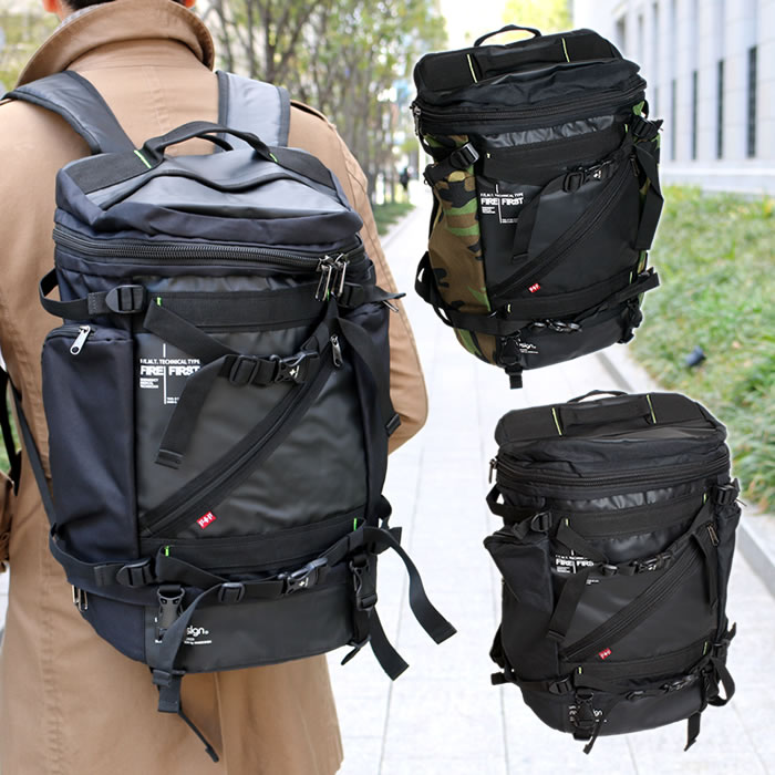 リュックサック ラウンドリュック メンズ 25l 多機能 大容量 撥水 Fire First E Mono イーモノ