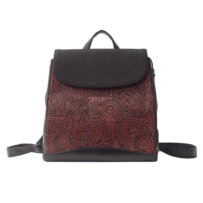 【美品】古都印伝　リュック　ハンドバッグ　2way　黒 古都印伝 ナイル リュックサック｜e-mono（イーモノ）