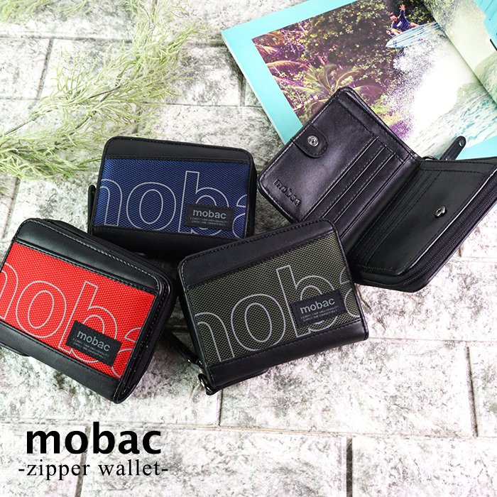 mobac メッシュ ラウンドファスナー二つ折り財布｜e-mono（イーモノ）
