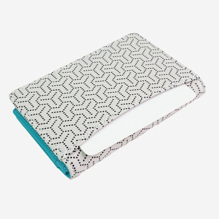 名刺入れ カードケース 鱗文 レディース メンズ 50枚収納 マチ付き