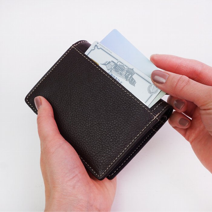 本革 二つ折り財布 縦型 二つ折り 2つ折り メンズ シンプル ベーシック コンパクト ミニ財布 牛革 Alpha Cubic 天然牛革 大人 男性 E Mono イーモノ