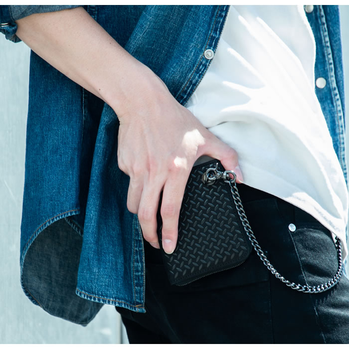 財布 L字ファスナー コンパクト メンズ 牛革 本革 日本製 レザー 漆