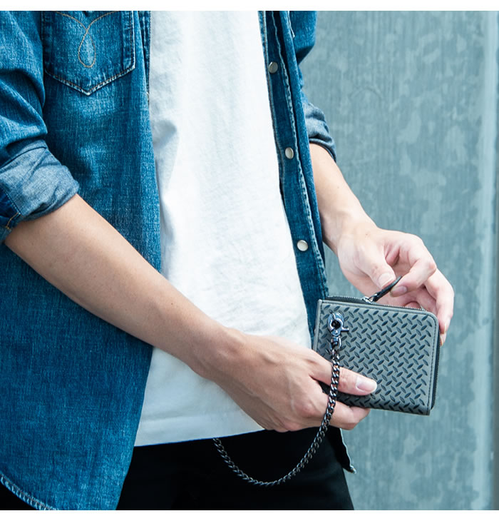 財布 L字ファスナー コンパクト メンズ 牛革 本革 日本製 レザー 漆