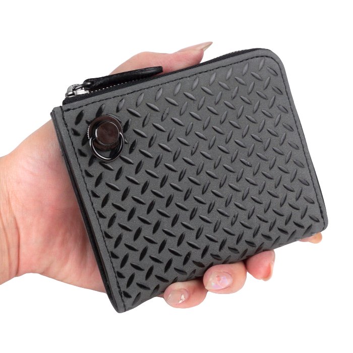 財布 L字ファスナー コンパクト メンズ 牛革 本革 日本製 レザー 漆