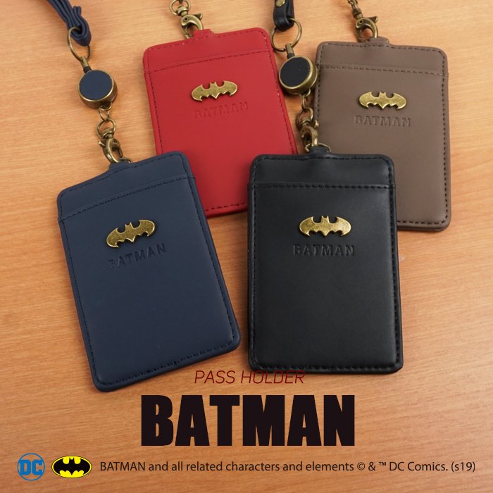 バットマン パスケース 定期入れ リールストラップ メンズ レディース キャラクター 大人 向け シンプル グッズ カードケース ワーナー ブラザース クリアポケット かわいい キュート E Mono イーモノ