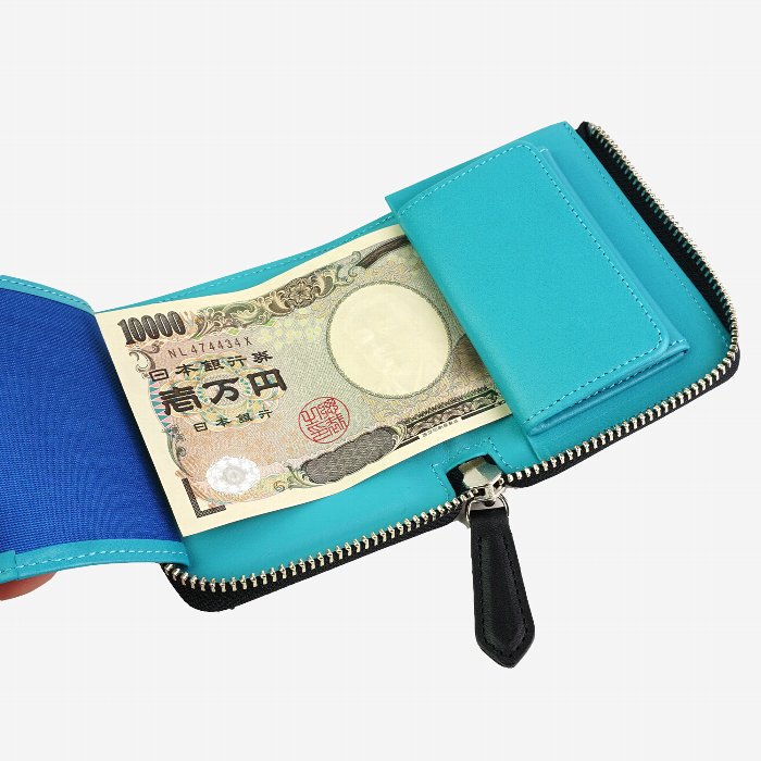 L字ファスナー 財布 鱗文 レディース メンズ 小さい財布 ミニ