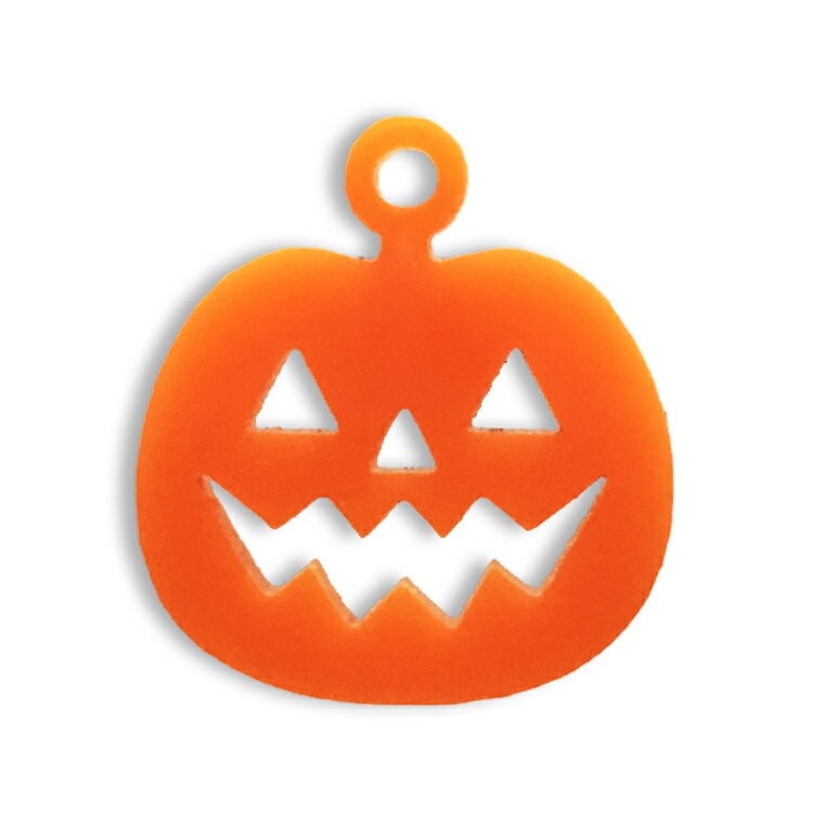アクリルチャーム ジャック・オ・ランタン1・3cm 厚さ2mm 選べる豊富なカラー アンシャンテラボ / ハロウィン カボチャ パンプキン アクセサリーパーツ ピアス イヤリング ブレスレットハンドメイド材料 レジン資材【ゆうパケット対応】