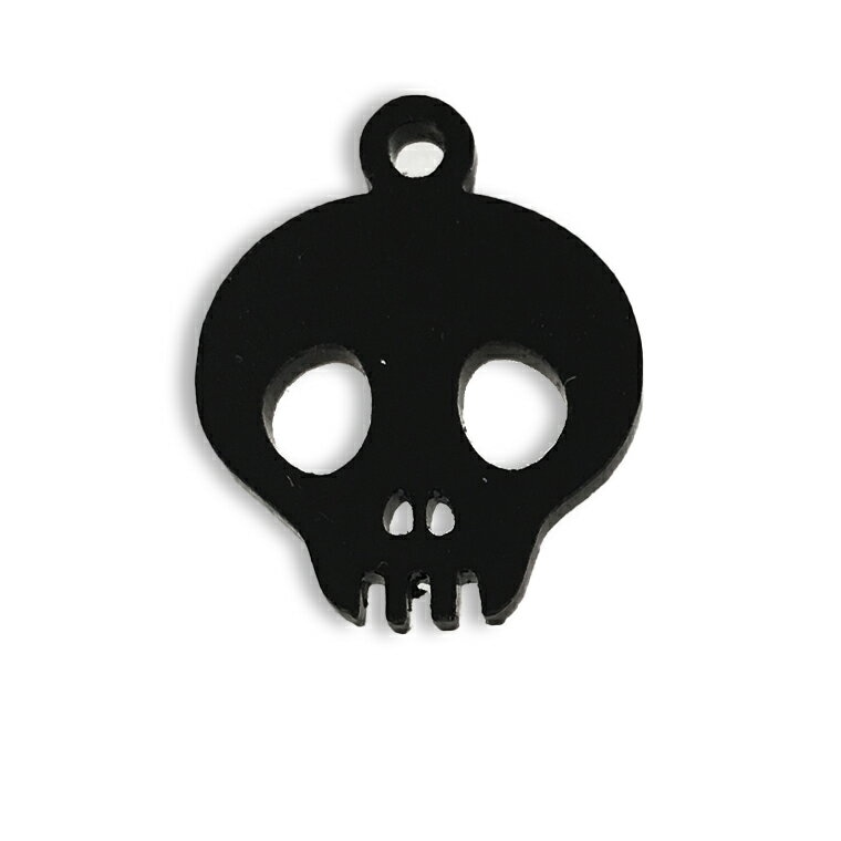 アクリルチャーム スカル 3cm 厚さ2mm 選べる豊富なカラー アンシャンテラボ / ハロウィン 骸骨 がいこつ アクセサリーパーツ ピアス イヤリング ブレスレットハンドメイド材料 レジン資材【ゆうパケット対応】