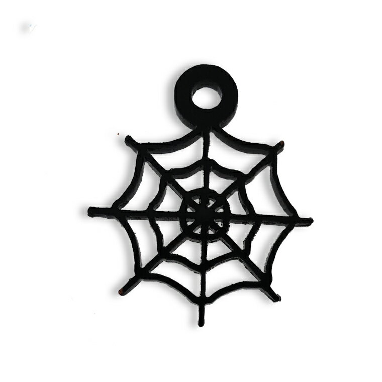 アクリルチャーム 蜘蛛の巣 3cm 厚さ2mm 選べる豊富なカラー アンシャンテラボ / ハロウィン くものす アクセサリーパーツ ピアス イヤリング ブレスレットハンドメイド材料 レジン資材【ゆうパケット対応】