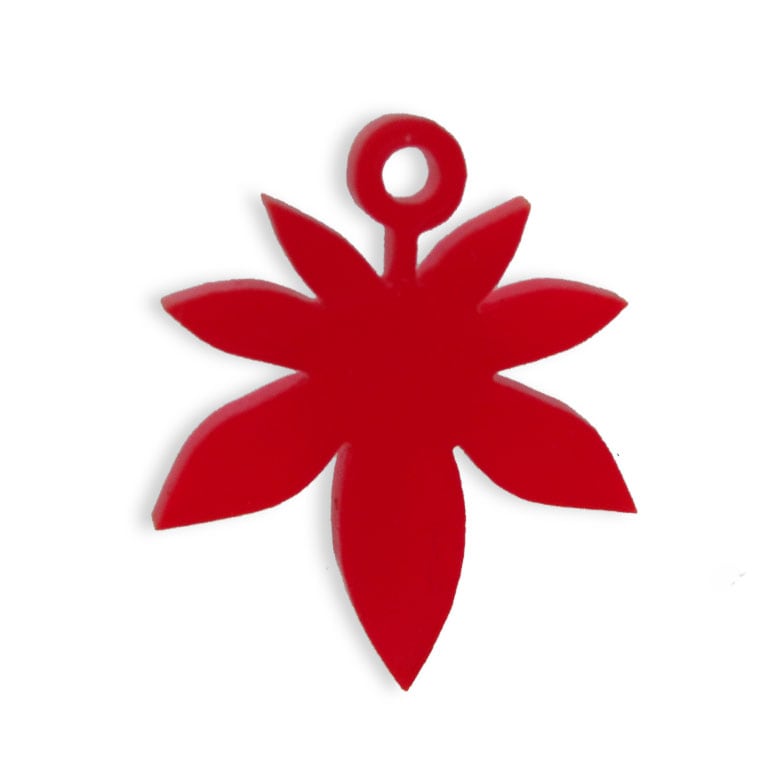 アクリルチャーム もみじ 5cm 厚さ2mm 選べる豊富なカラー アン