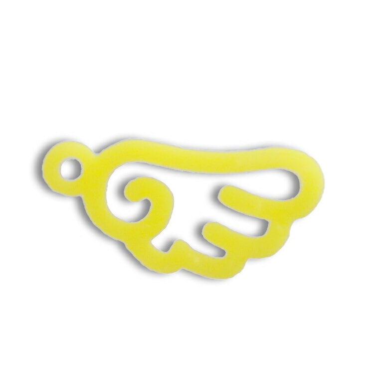 アクリルチャーム 天使の羽根 5cm 厚さ2mm 選べる豊富なカラー アンシャンテラボ / 羽 はね feather クリスマス パンプキン アクセサリーパーツ ピアス イヤリング ブレスレットハンドメイド材料 レジン資材【ゆうパケット対応】