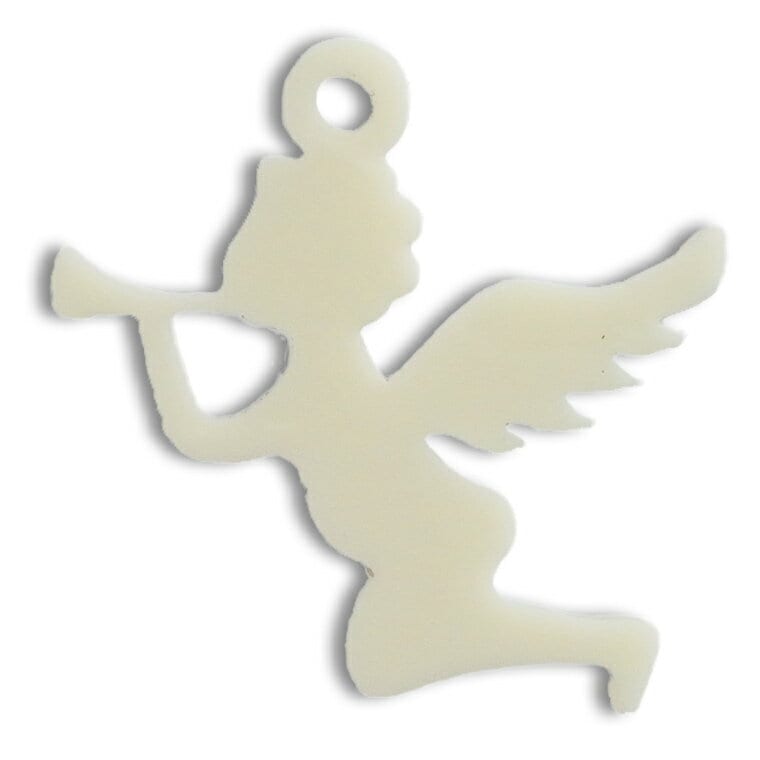 アクリルチャーム 天使 5cm 厚さ2mm 選べる豊富なカラー アンシャンテラボ / エンジェル クリスマス 冬 アクセサリーパーツ ピアス イヤリング ブレスレットハンドメイド材料 レジン資材【ゆうパケット対応】