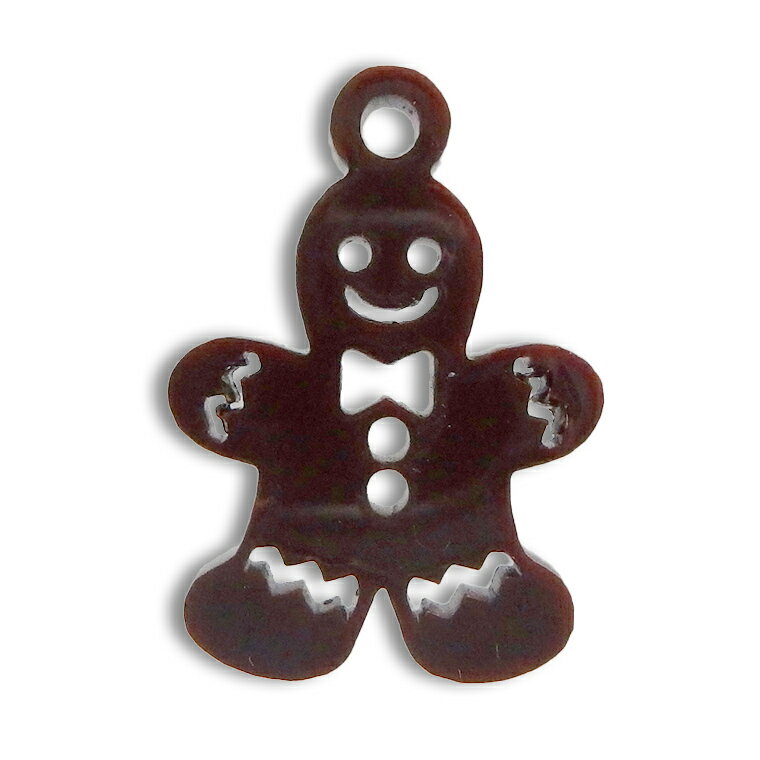 アクリルチャーム ジンジャーブレッドマン 5cm 厚さ2mm 選べる豊富なカラー アンシャンテラボ / ジンジャーマン クリスマス アクセサリーパーツ ピアス イヤリング ブレスレットハンドメイド材料 レジン資材【ゆうパケット対応】