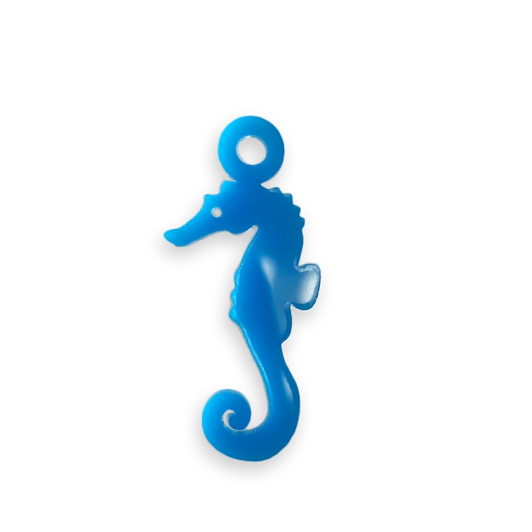 アクリルチャーム タツノオトシゴ 3cm 厚さ2mm 選べる豊富なカラー アンシャンテラボ / 竜の落とし子 シーホース マリン アクセサリーパーツ ピアス イヤリング ブレスレットハンドメイド材料 レジン資材 【ゆうパケット対応】