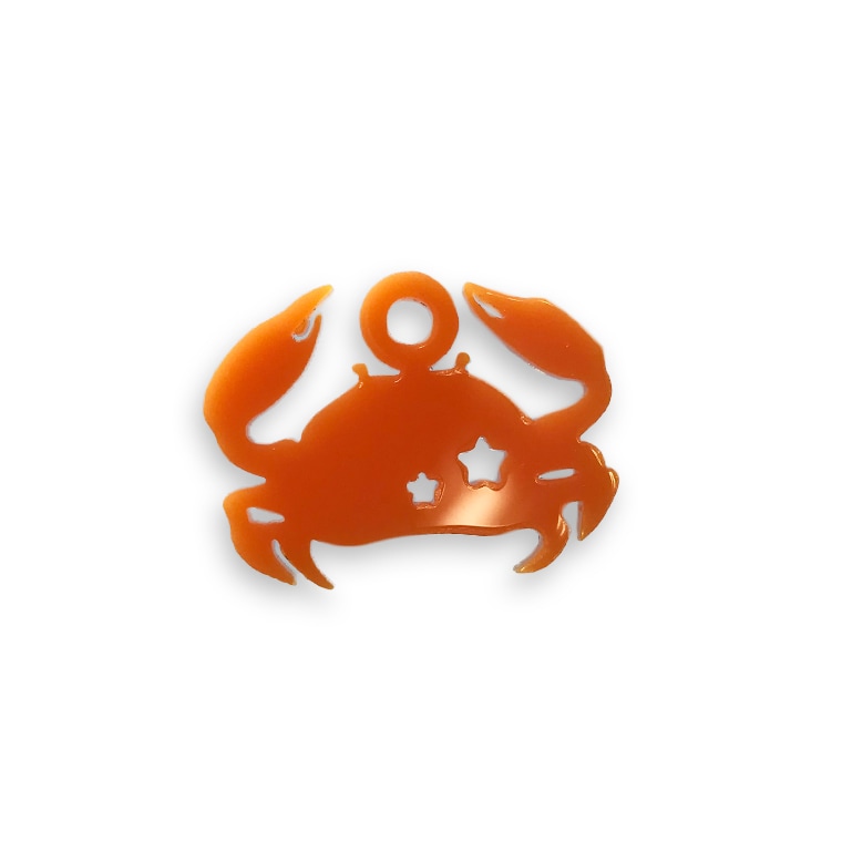 アクリルチャーム カニ 3cm 厚さ2mm 選べる豊富なカラー アンシャンテラボ / 蟹 マリン アクセサリーパーツ ピアス イヤリング ブレスレットハンドメイド材料 レジン資材 【ゆうパケット対応】