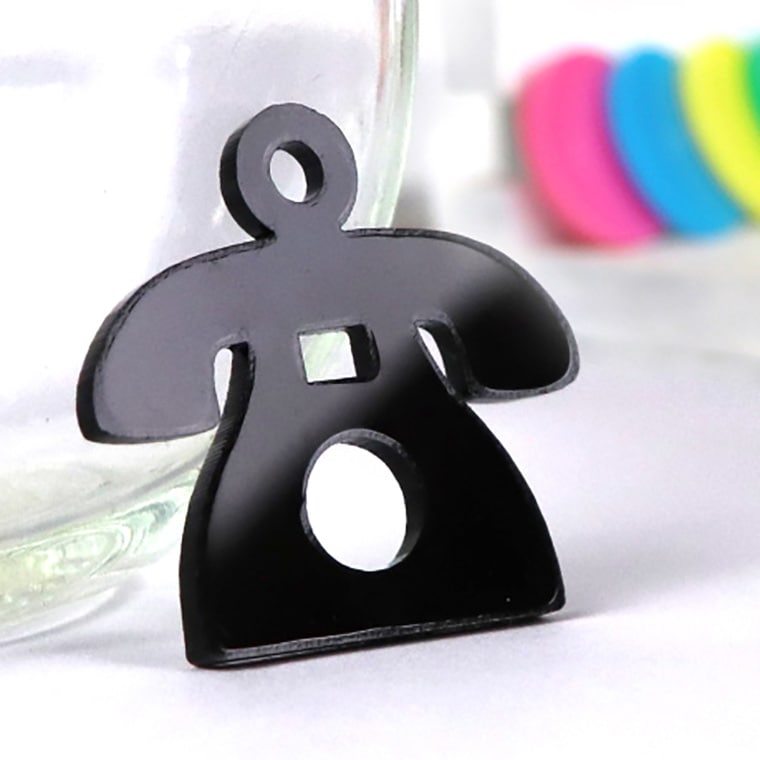 アクリルチャーム 電話 2cm 厚さ2mm 選べる豊富なカラー アンシャンテラボ / 家具 家材 インテリア phone 生活 黒電話 レトロ アクセサリーパーツ ピアス イヤリング キーホルダー ハンドメイド材料 レジン資材 【ゆうパケット対応】