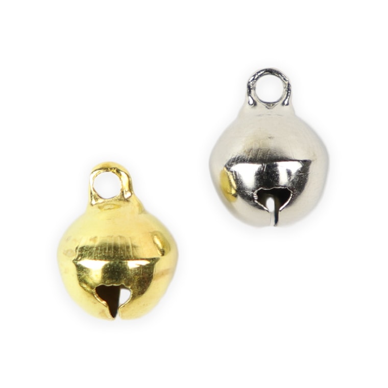 10個入 10mm×13mm メタルチャーム 鈴 全2色 ゴールド シルバー / 銅製