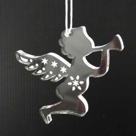 アクリル製 クリスマスオーナメント 5mm厚 天使 アンシャンテラボ / 紐付き Xmas 飾り 装飾 ツリー飾り デコレーション 【無料ギフトボックス付】【ゆうパケット対応】|オーナメント|アイテム