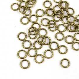 8mm 100個入 マルカン 丸カン 金古美 / 接続金具 繋ぎパーツ 円形 チャーム取付け キーホルダー 修理 【ゆうパケット対応】|アクセサリーパーツ|その他