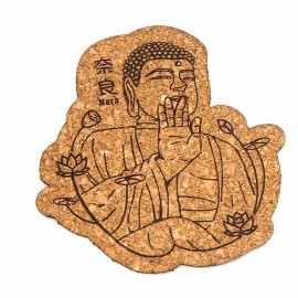 奈良のおみやげ かたどりコルクコースター 奈良の大仏 約10.4×9.5×0.3cmアンシャンテラボ /奈良県 nara budda 和風 和柄 coaster お土産 おみやげ OMIYAGE【ゆう