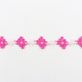 【在庫限り】幅21mm×長さ1m ガーランドコード 手芸用ブレード ピンク ホワイト / ハンドメイド 手作り テープ リボン 装飾 衣装 デコ【ゆうパケット対応】|レース・リボン・テープ|その他