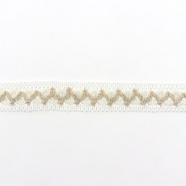 【在庫限り】幅20mm×長さ1m 手芸用ブレード ホワイト ライトベージュ / ハンドメイド 手作り テープ リボン 装飾 衣装 デコ【ゆうパケット対応】|レース・リボン・テープ|その他