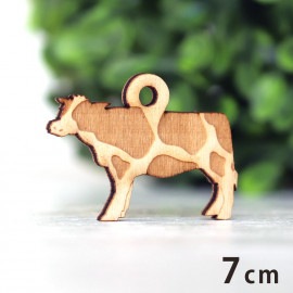 木製チャーム うし 7cm 厚さ2.5mm アンシャンテラボ / うし 丑 牛 干支 アクセサリーパーツ チャーム 木製 キーホルダー ハンドメイド材料 【ゆうパケット対応】|チャーム|アイテムから選