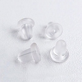 5ペア 10個入 シリコン製 ピアスキャッチ 小 / スペア 予備 交換 アクセサリー パーツ 柔らか ピアス キャッチのみ【ゆうパケット対応】|アクセサリーパーツ|その他