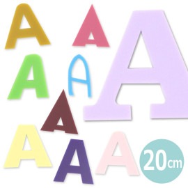 20cm 厚さ3mm 切り抜き文字 アルファベット大文字 パステルアクリル製 アンシャンテラボ / マット ツヤ消し 切り文字 切文字 パーツ ローマ字 ハンドメイド クラフト DIY 表札 ネームプ